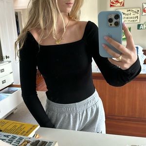 AGOLDE black ribbed body suit